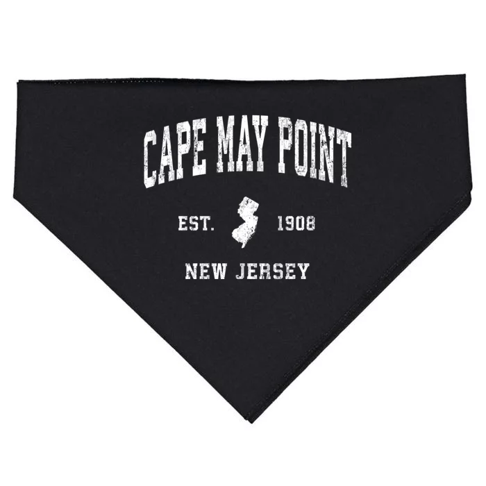 Cape May Point New Jersey Nj Vintage Athletic Sports USA-Made Doggie Bandana