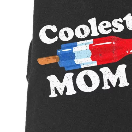 Coolest Mom Popsicle Funny Bomb Retro 80s Pop Mothers Gift Doggie 3-End Fleece Hoodie