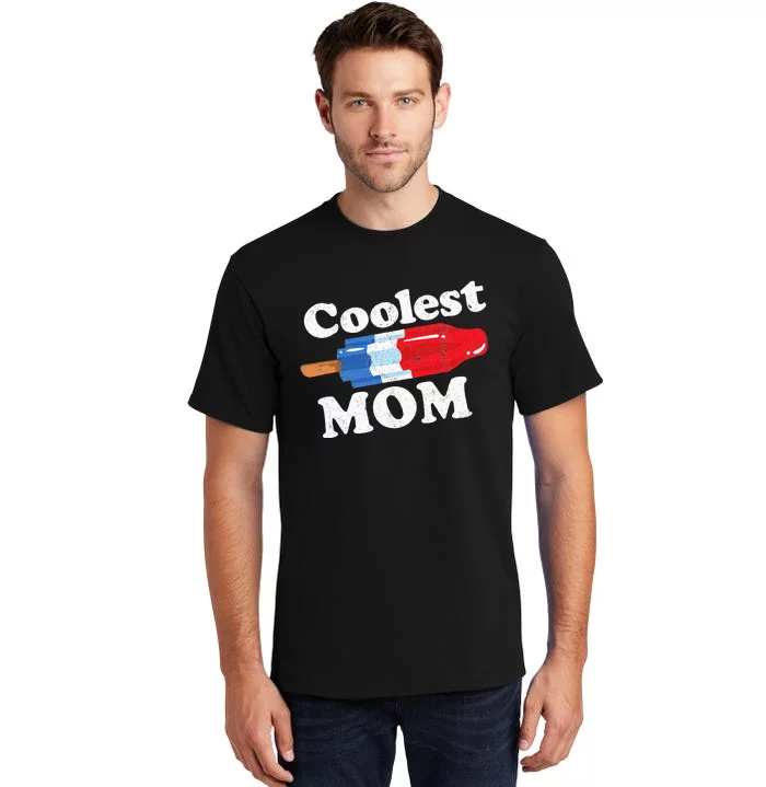 Coolest Mom Popsicle Funny Bomb Retro 80s Pop Mothers Gift Tall T-Shirt