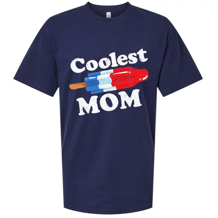 Coolest Mom Popsicle Funny Bomb Retro 80s Pop Mothers Gift Sueded Cloud Jersey T-Shirt