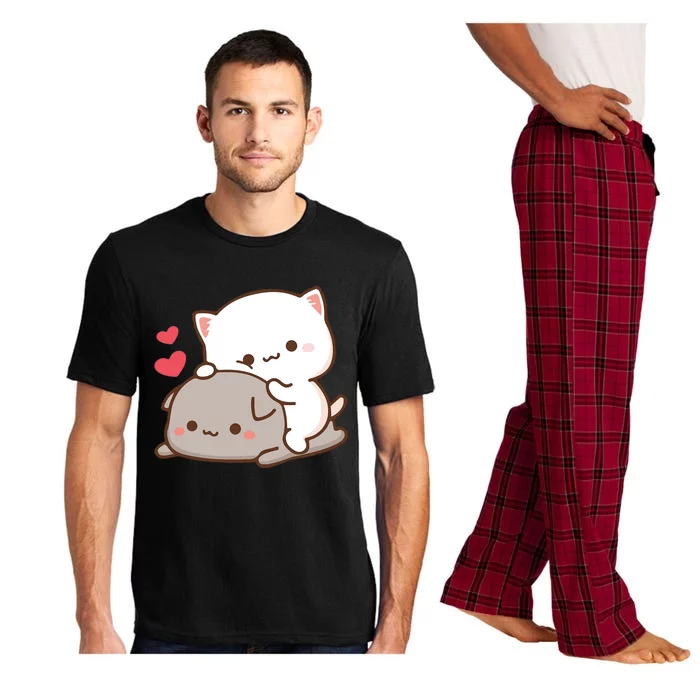 Cute Mochi Peach Cat Pajama Set