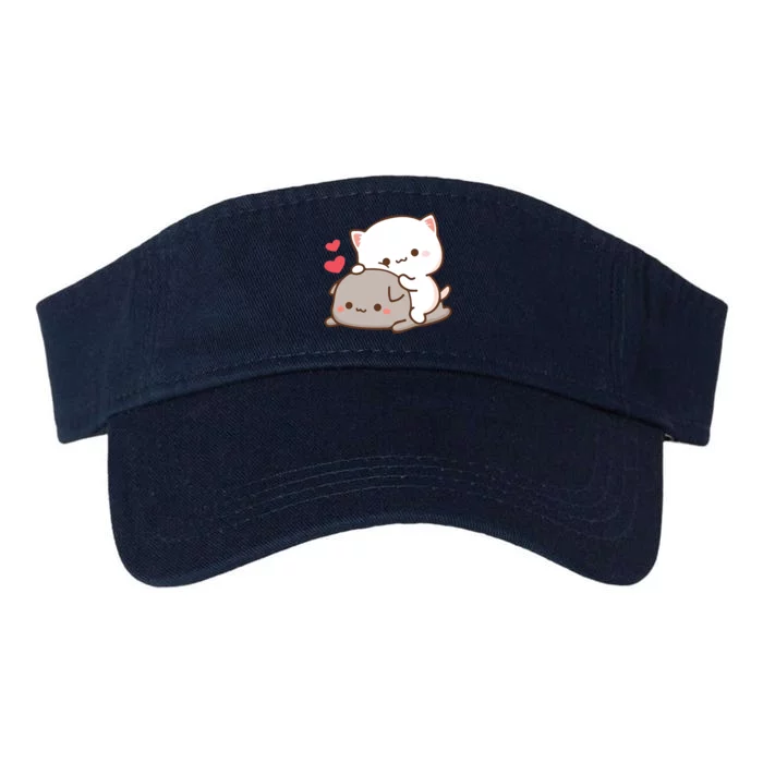 Cute Mochi Peach Cat Valucap Bio-Washed Visor