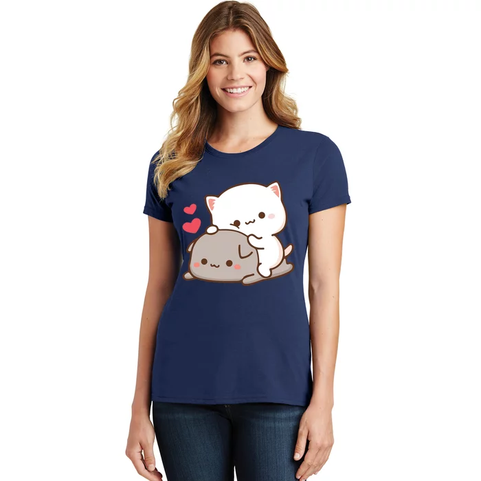 Cute Mochi Peach Cat Women's T-Shirt