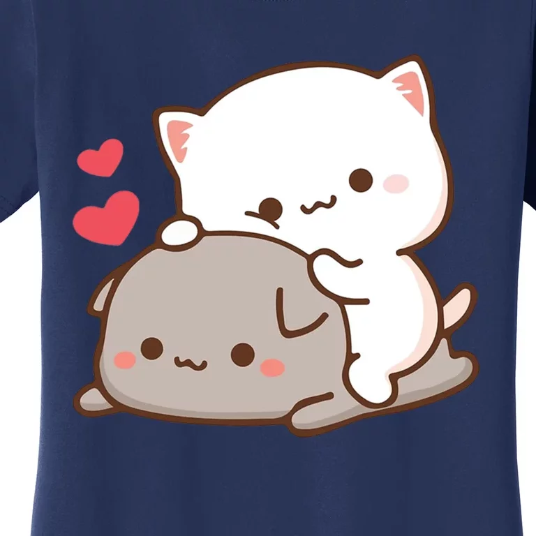 Cute Mochi Peach Cat Women's T-Shirt