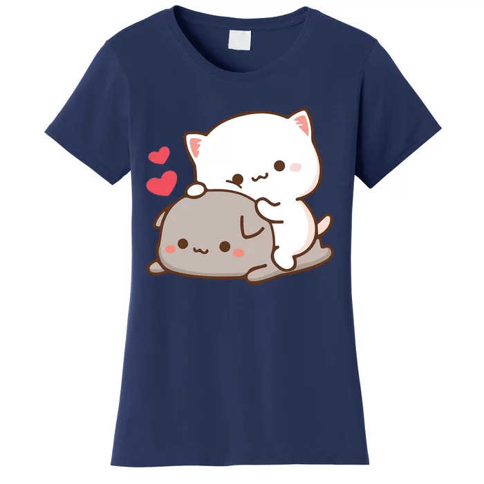 Cute Mochi Peach Cat Women's T-Shirt