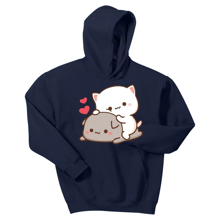 Cute Mochi Peach Cat Kids Hoodie