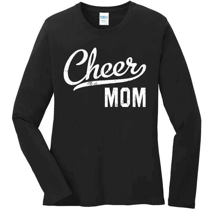 Cheer Mom Proud Cheerleading Mom Gift Ladies Long Sleeve Shirt