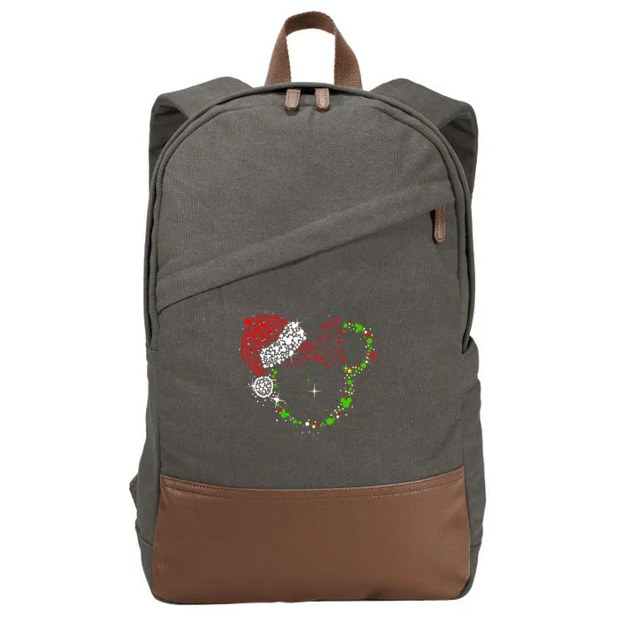 Christmas Minnie Premium Cotton Canvas Backpack