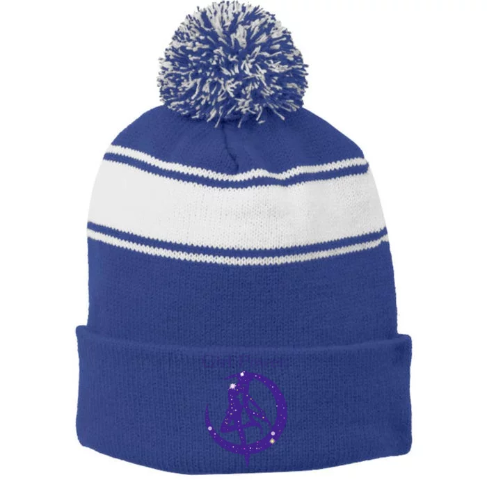 Crescent Moon Planet Sailor Astronomy Mom Anime Fans Gift Stripe Pom Pom Beanie