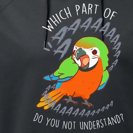 Catalina Macaw Parrot Aaa Funny Cute Pet Hybrid Bird Mom Dad Performance Fleece Hoodie