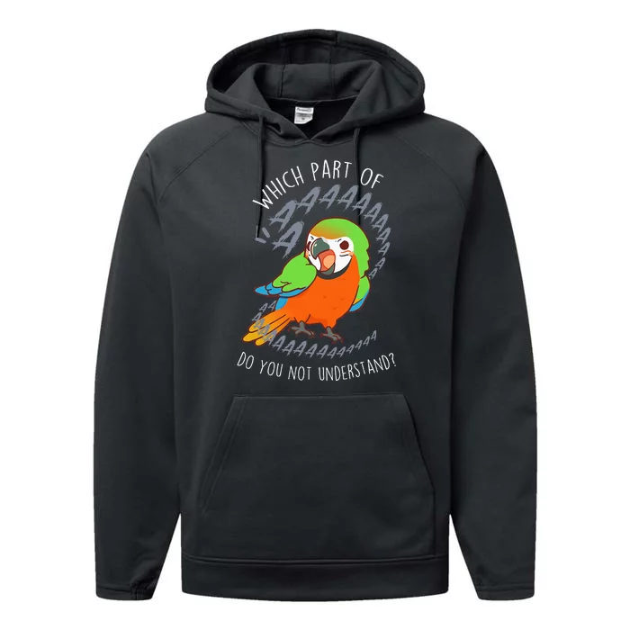 Catalina Macaw Parrot Aaa Funny Cute Pet Hybrid Bird Mom Dad Performance Fleece Hoodie