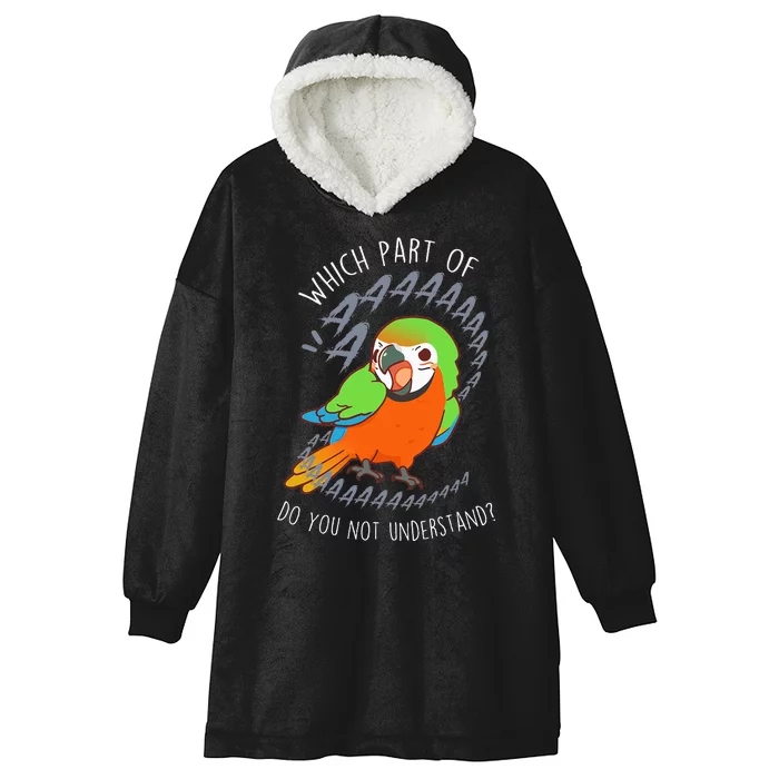 Catalina Macaw Parrot Aaa Funny Cute Pet Hybrid Bird Mom Dad Hooded Wearable Blanket