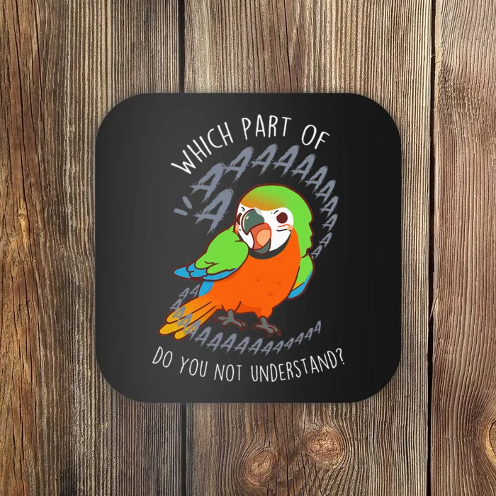 Catalina Macaw Parrot Aaa Funny Cute Pet Hybrid Bird Mom Dad Coaster