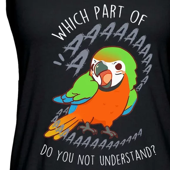 Catalina Macaw Parrot Aaa Funny Cute Pet Hybrid Bird Mom Dad Ladies Essential Flowy Tank