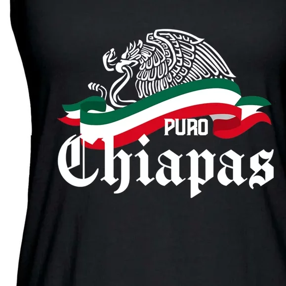 Chiapas Mexico Puro Chiapas Eagle Flag Ladies Essential Flowy Tank