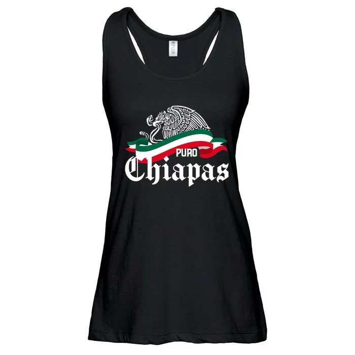 Chiapas Mexico Puro Chiapas Eagle Flag Ladies Essential Flowy Tank