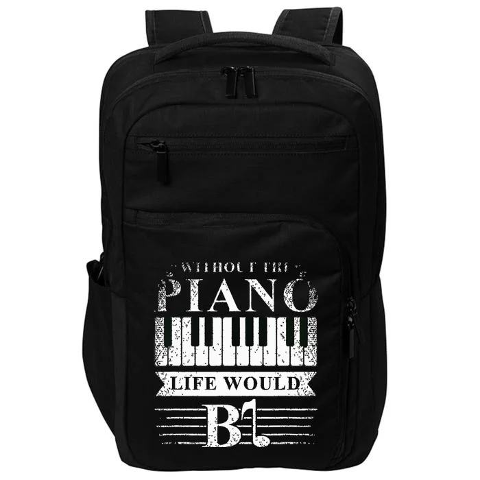 Classical Music Piano Player Gift Piano Impact Tech Backpack