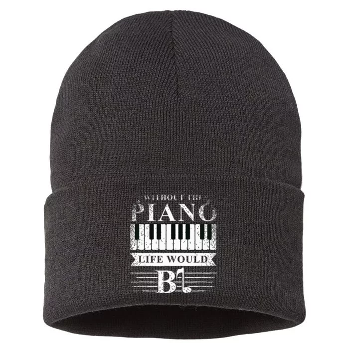 Classical Music Piano Player Gift Piano Sustainable Knit Beanie