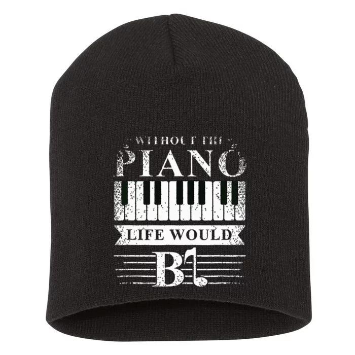 Classical Music Piano Player Gift Piano Short Acrylic Beanie