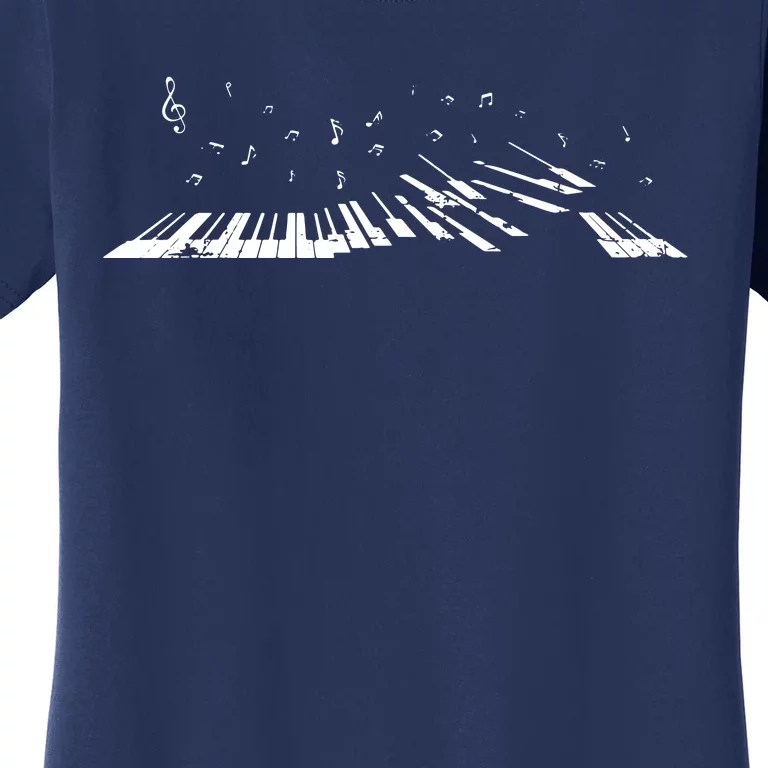 Classical Music Piano Player Gift Music Notes Piano Women's T-Shirt