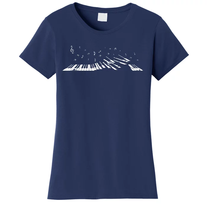 Classical Music Piano Player Gift Music Notes Piano Women's T-Shirt