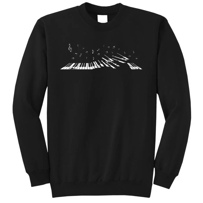 Classical Music Piano Player Gift Music Notes Piano Tall Sweatshirt