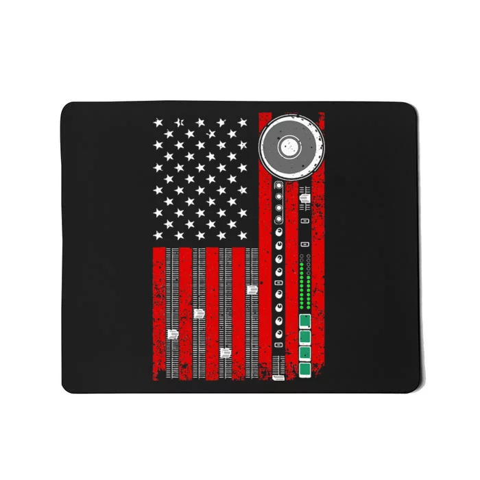 Cool Music Producer For Women American Flag Patriotic Dj Mousepad