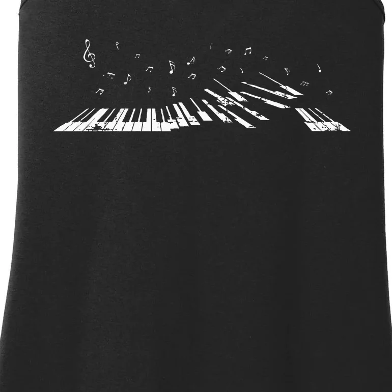 Classical Music Piano Player Gift Music Notes Piano Ladies Essential Tank