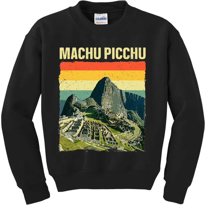 Cool Machu Picchu Art Machu Picchu Peru Kids Sweatshirt