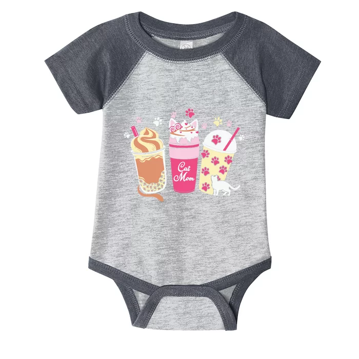 Cat Mom Paw Frappuccino Cute Infant Baby Jersey Bodysuit