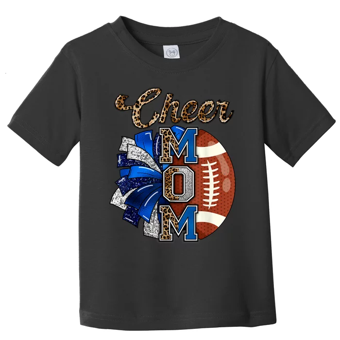 Cheer Mom Pom Pom Football Toddler T-Shirt