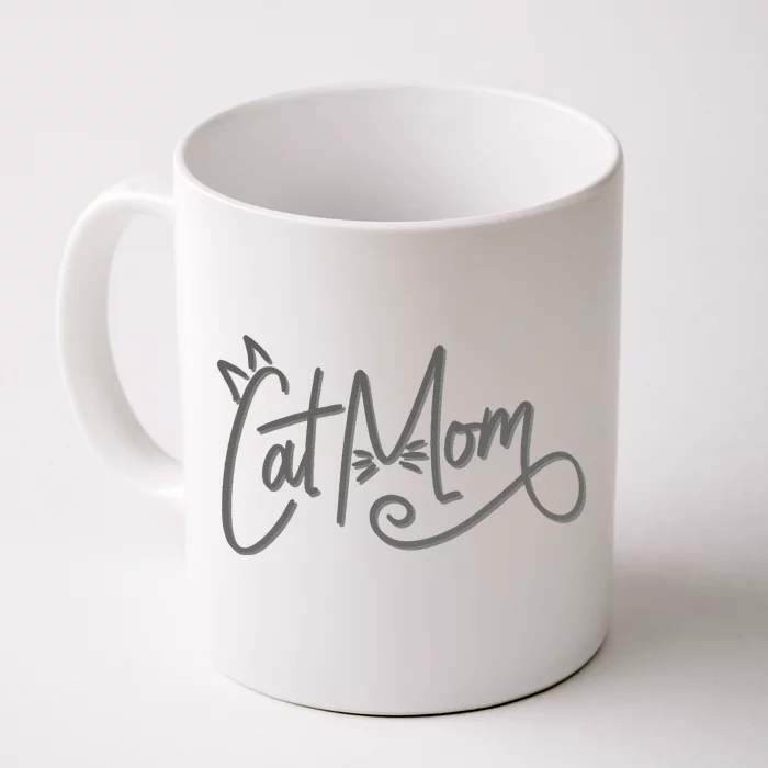 Cat Mom Present For Mothers Day Cute Cat Lover Mom Front & Back Coffee Mug