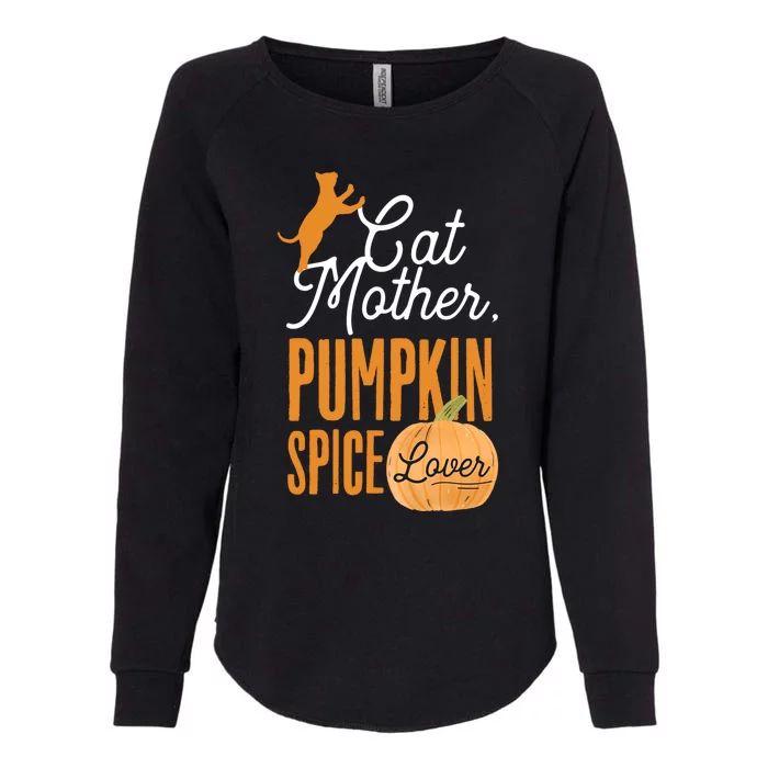 Cat Mother Pumpkin Spice Lover Cute Fall Mom Gift Womens California Wash Sweatshirt