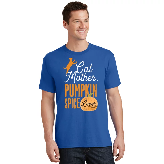 Cat Mother Pumpkin Spice Lover Cute Fall Mom Gift T-Shirt