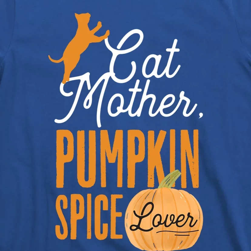 Cat Mother Pumpkin Spice Lover Cute Fall Mom Gift T-Shirt