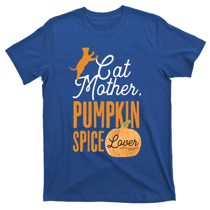 Cat Mother Pumpkin Spice Lover Cute Fall Mom Gift T-Shirt