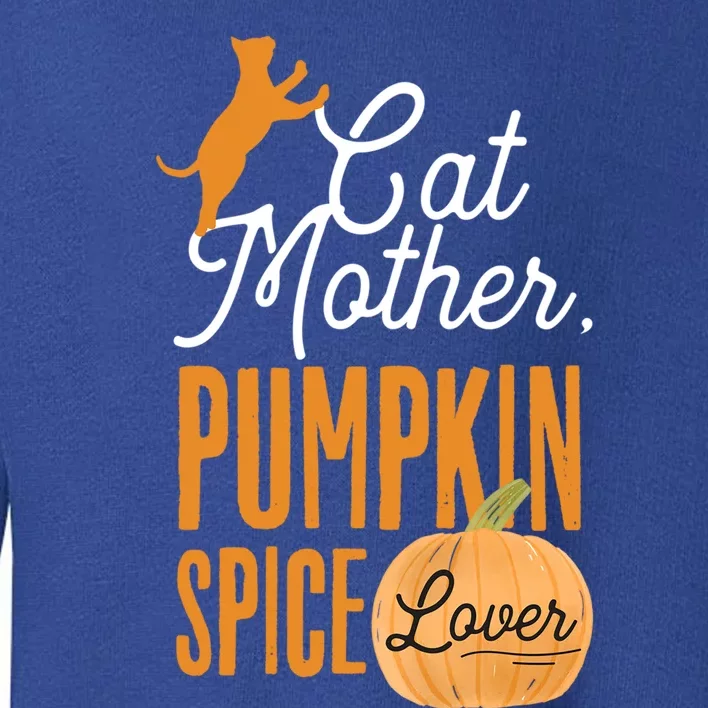 Cat Mother Pumpkin Spice Lover Cute Fall Mom Gift Toddler Sweatshirt