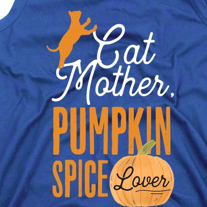 Cat Mother Pumpkin Spice Lover Cute Fall Mom Gift Tank Top