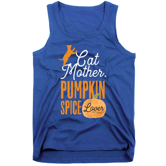 Cat Mother Pumpkin Spice Lover Cute Fall Mom Gift Tank Top