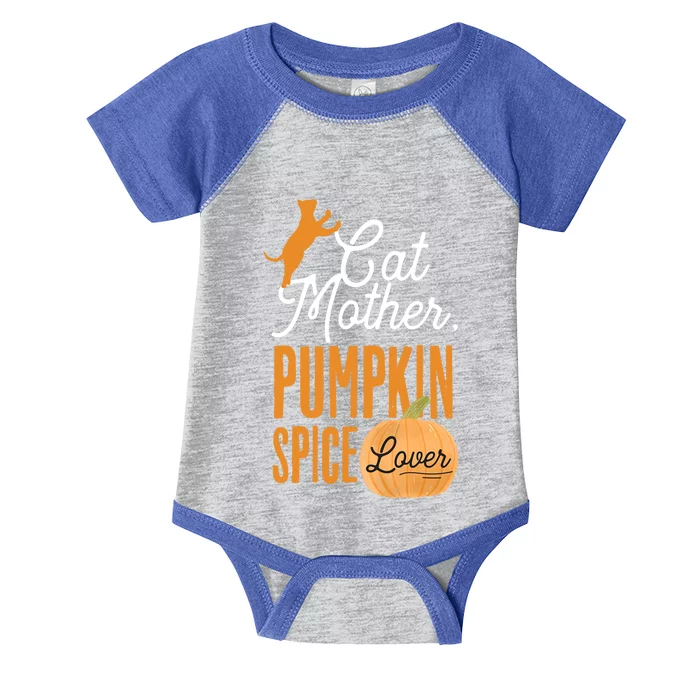 Cat Mother Pumpkin Spice Lover Cute Fall Mom Gift Infant Baby Jersey Bodysuit