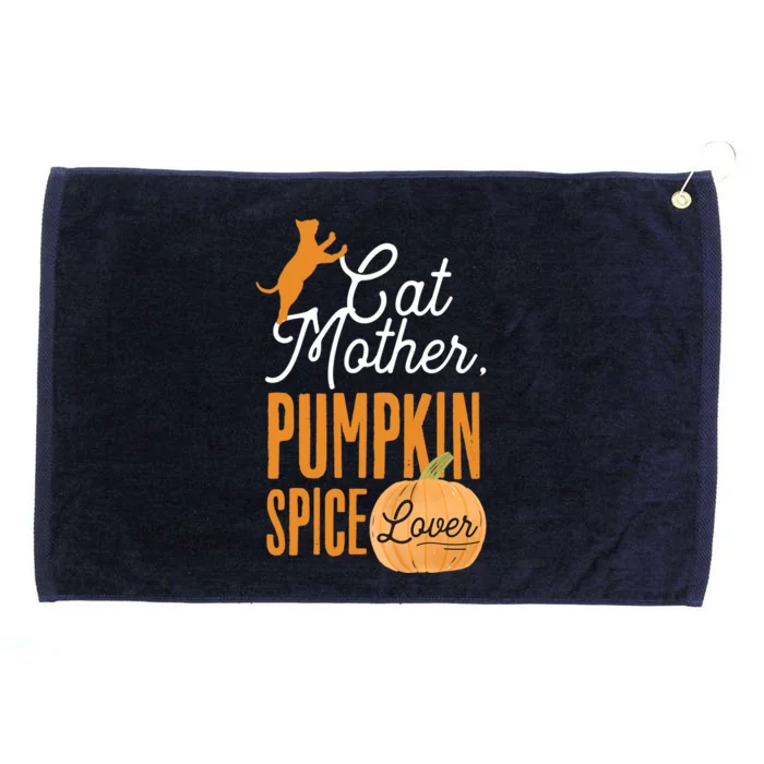 Cat Mother Pumpkin Spice Lover Cute Fall Mom Gift Grommeted Golf Towel