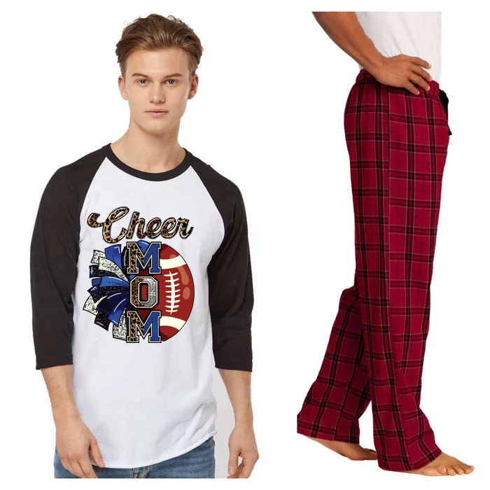 Cheer Mom Pom Pom Football Raglan Sleeve Pajama Set