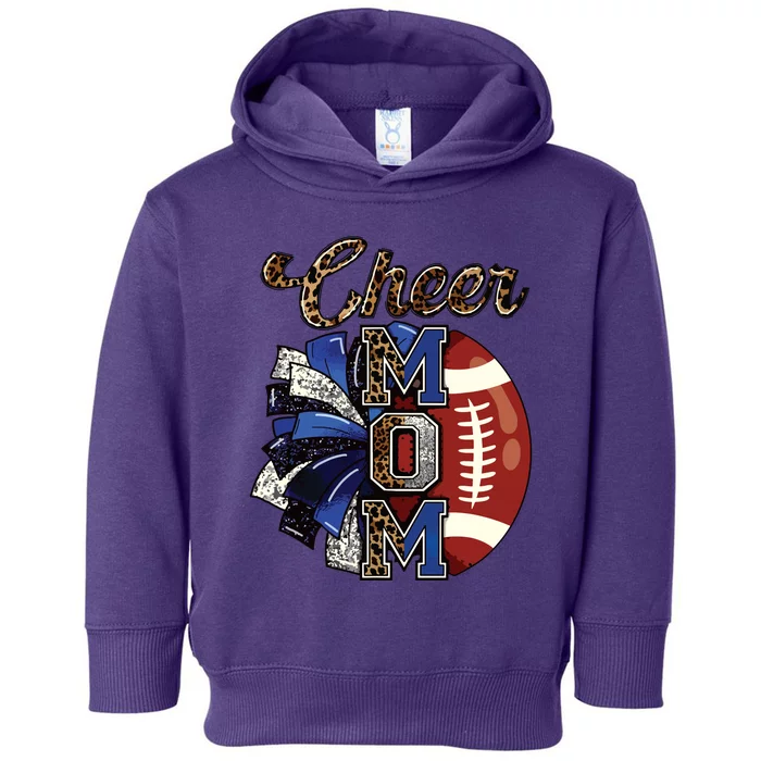 Cheer Mom Pom Pom Football Toddler Hoodie