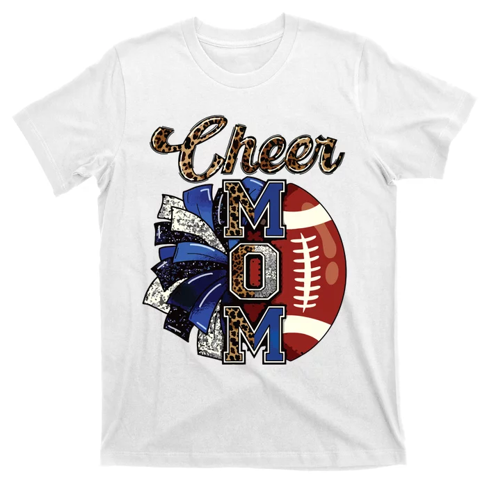 Cheer Mom Pom Pom Football T-Shirt