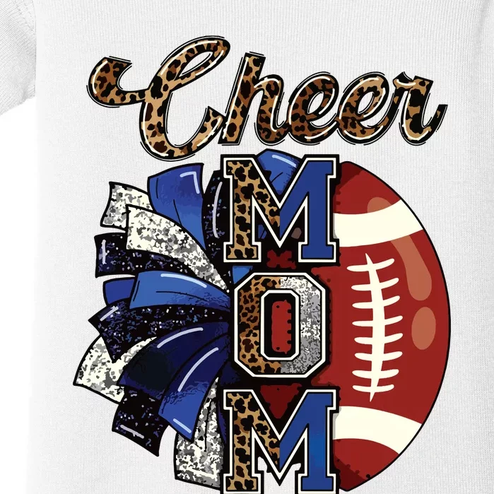 Cheer Mom Pom Pom Football Baby Bodysuit