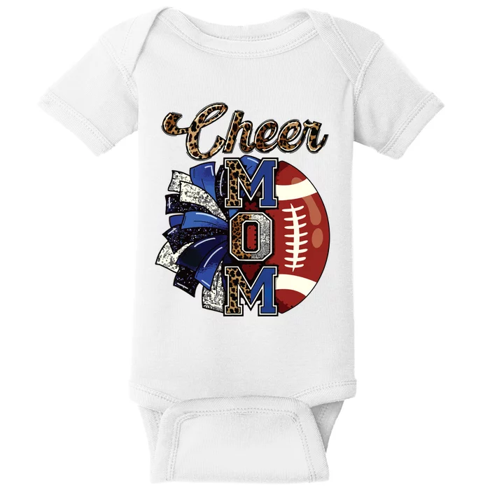 Cheer Mom Pom Pom Football Baby Bodysuit