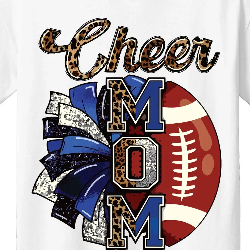 Cheer Mom Pom Pom Football Kids T-Shirt