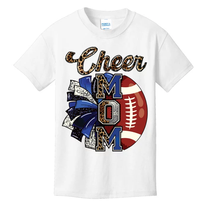 Cheer Mom Pom Pom Football Kids T-Shirt