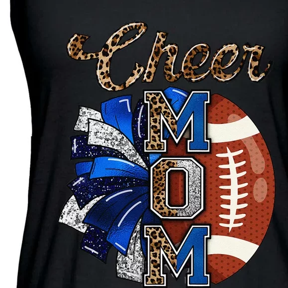 Cheer Mom Pom Pom Football Gift Ladies Essential Flowy Tank