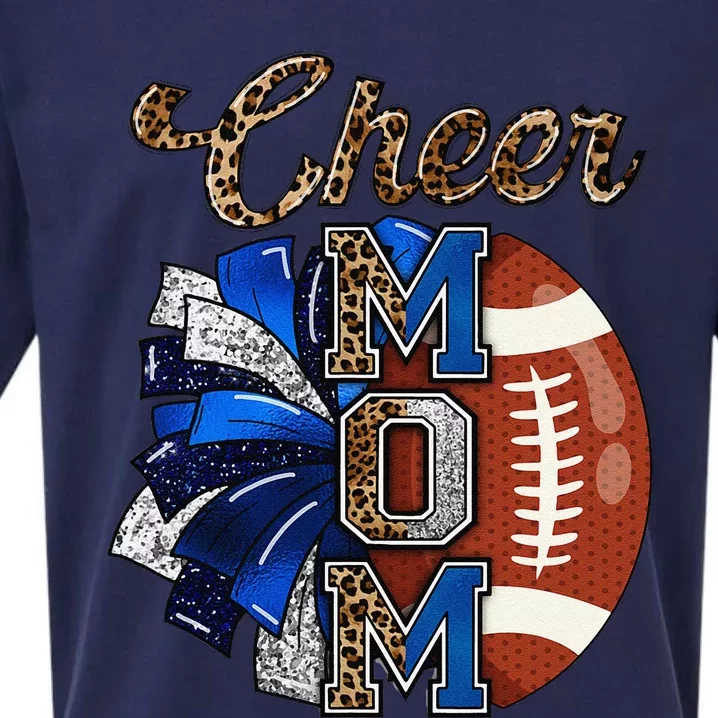 Cheer Mom Pom Pom Football Gift Sueded Cloud Jersey T-Shirt